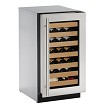 U-Line U-2218WCS-00B - Wine Refrigerator, 17-3/4'W, (1) field reversible glass door 
