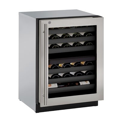 U-Line UHWC524-SG51A - Wine Captain Refrigerator, 22-5/8'W, (1) left hinged glass door, stainless steel exterior 