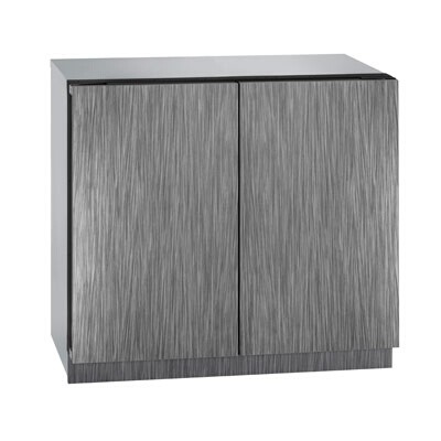 U-Line U-3036WCWCINT-60B - Wine Refrigerator, two-section, 35-7/16'W, (2) solid doors 