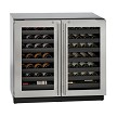 U-Line U-3036WCWCS-13B - Wine Refrigerator, two-section, 35-7/16'W, (2) glass doors 