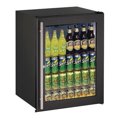 U-Line U-ADA24RGLB-13B - ADA Undercounter Refrigerator, 24'W, (1) glass door 
