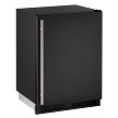 U-Line UHRI124-BS01A - Undercounter Dual Temp, 24'W, (1) solid door, black rear & side, stainless steel front panel 