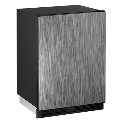 U-Line UHRI124-IS01A - Undercounter Dual Temp, 24'W, (1) solid door, black vinyl rear & side, integrated front panel 