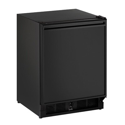 U-Line UARI121-BS01A - ADA Undercounter Dual Temp, 20-7/8'W, holds (24) 12 oz. bottles, (1) solid door, black exterior 