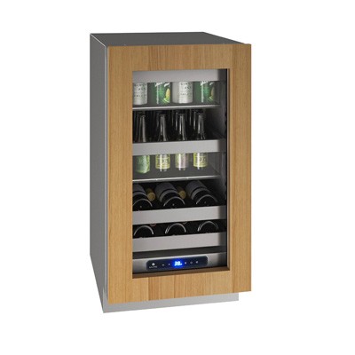 U-Line UHBV518-IG01A - Undercounter Refrigerator, 17-3/4'W, 3.7 cu. ft., (1) glass door, integrated frame 
