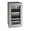 U-Line UHBV518-SG01A - Undercounter Refrigerator, 17-3/4'W, 3.7 cu. ft., (1) glass door, stainless steel exterior 