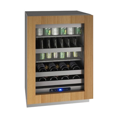 U-Line UHBV524-IG01A - Undercounter Refrigerator, 23-5/8'W, 5.2 cu. ft., (1) glass door, integrated frame 