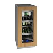 U-Line UHRE515-IG01A - Undercounter Refrigerator, 14-15/16'W, (1) glass door, integrated frame 