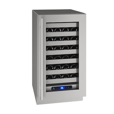 U-Line UHWC518-SG01A - Wine Captain Refrigerator, 17-3/4'W, 3.7 cu. ft., (1) glass door, stainless steel exterior 