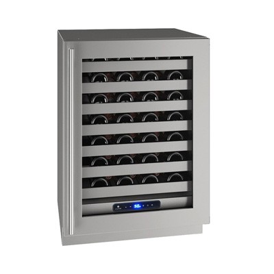 U-Line UHWC524-SG01A - Wine Captain Refrigerator, 22-5/8'W, 5.2 cu. ft., (1) glass door, stainless steel exterior 