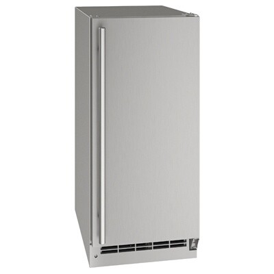 U-Line UORE115-SS01A - Outdoor Undercounter Refrigerator, 15'W, 3.1 cu. ft., (1) solid door 