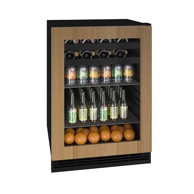 U-Line UHBV124-IG01A - Undercounter Refrigerator, 24'W, (1) glass door with integrated frame 