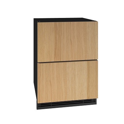 U-Line UHDR124-SS61A - Undercounter Refrigerator, 24'W, (2) stainless steel drawers 