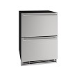 U-Line UHDR124-IS61A - Undercounter Refrigerator, 24'W, (2) integrated panel drawers 