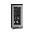 U-Line UHWC115-SG01A - Wine Refrigerator, 15'W, 3.0 cu. ft., (1) glass door with stainless steel frame 