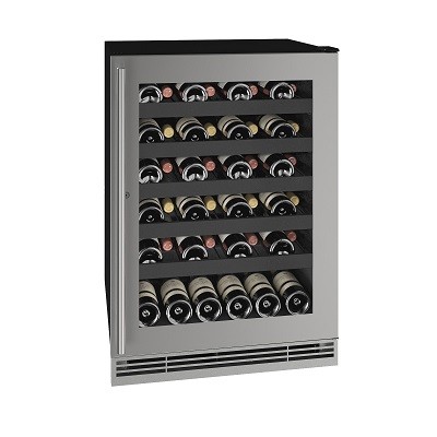 U-Line UHWC124-SG31A - Wine Refrigerator, 24'W, (1) glass locking door with stainless steel frame 
