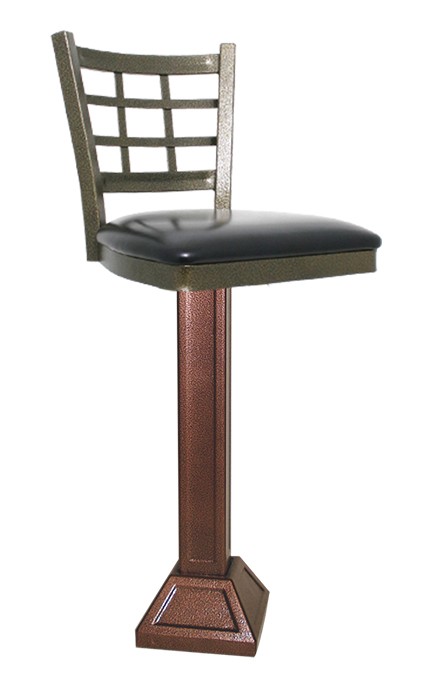 Vitro 1800-LSC-475 BS - Legends Stool, 41' H, Lattice Back, Column Swivel, Grade 5 