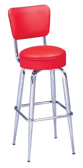 Vitro 265-125 RB - Classic Tapered Leg Stool with Back, 30'H, Grade 5 