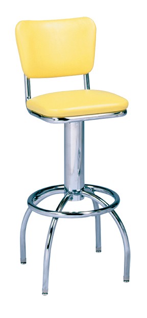 Vitro 300-921/530 - Classic Pulled Seat Stool with Back & Arch Legs, Grade 5 