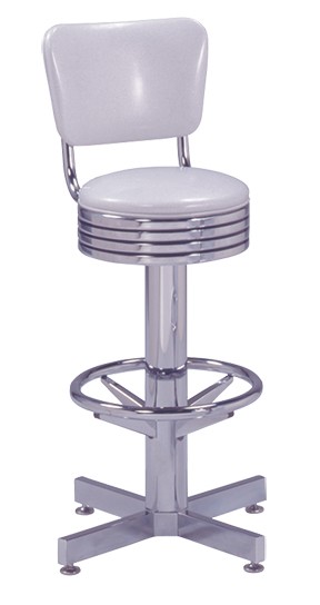 Vitro 500-782 RB - Classic Grooved Ring Stool with Back & Cross Feet, Grade 5 
