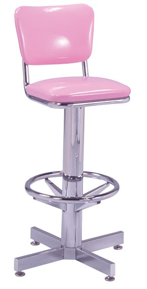 Vitro 500-921 - Classic Stool with Back & Cross Feet, Grade 5 