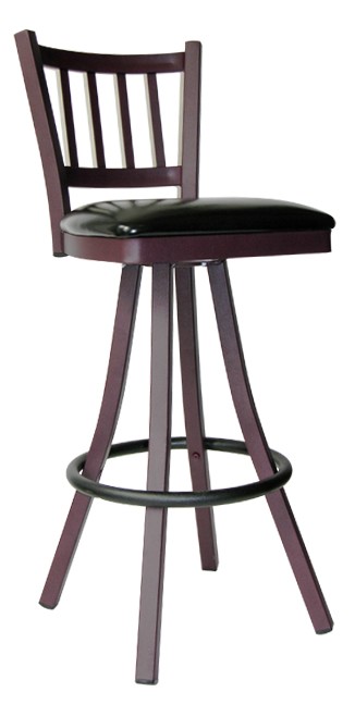 Vitro 600-LSC-350 BS - Legends Stool, 41' H, Vertical Ladder Back, Swivel, Grade 5 