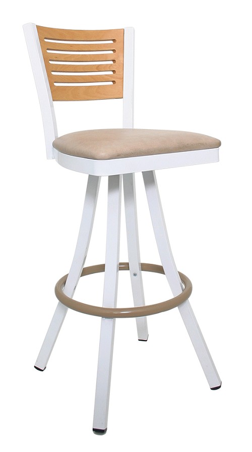 Vitro 600-LSC-600 BS - Legends Stool, 41' H, Five Slotted Wood Back, Swivel, Grade 5 