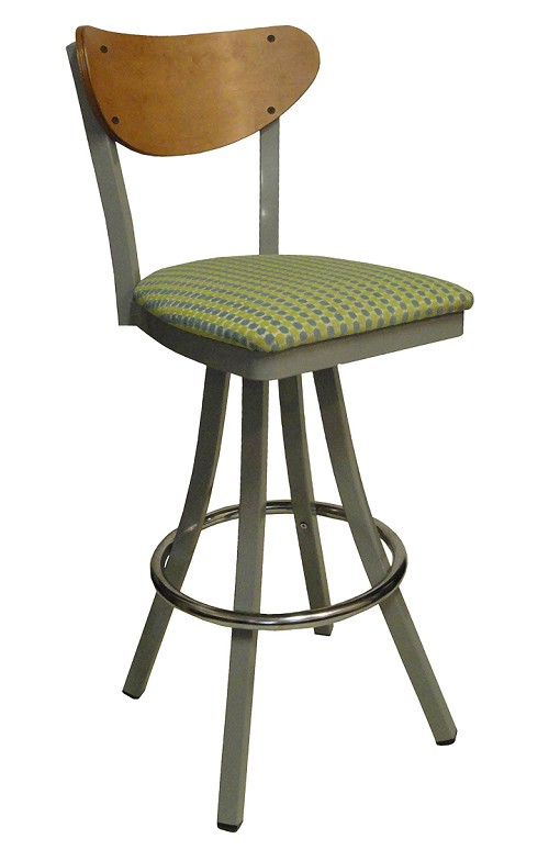 Vitro 600-INN-2220 BS - Innovations Stool, 41'H, Curved Wood Back, Swivel, Grade 5 