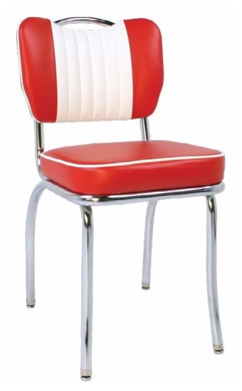 Vitro Seating 921 HBMBSH - Classic Chair, Curved Chrome Malibu Handle Back 