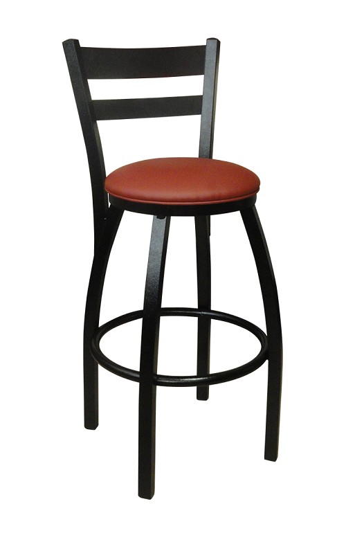 Vitro BRD-1100 BS - Cafe Collection Epholstered Stool, 42'H, Ladder Back, Grade 5 
