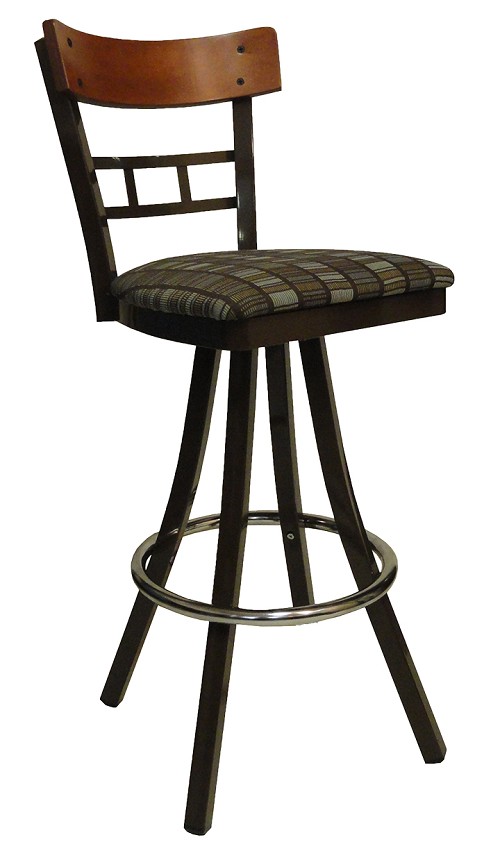 Vitro 600-INN-2420 BS - Innovations Stool, 41'H, Wood & Metal Lattice Back, Swivel, Grade 5 