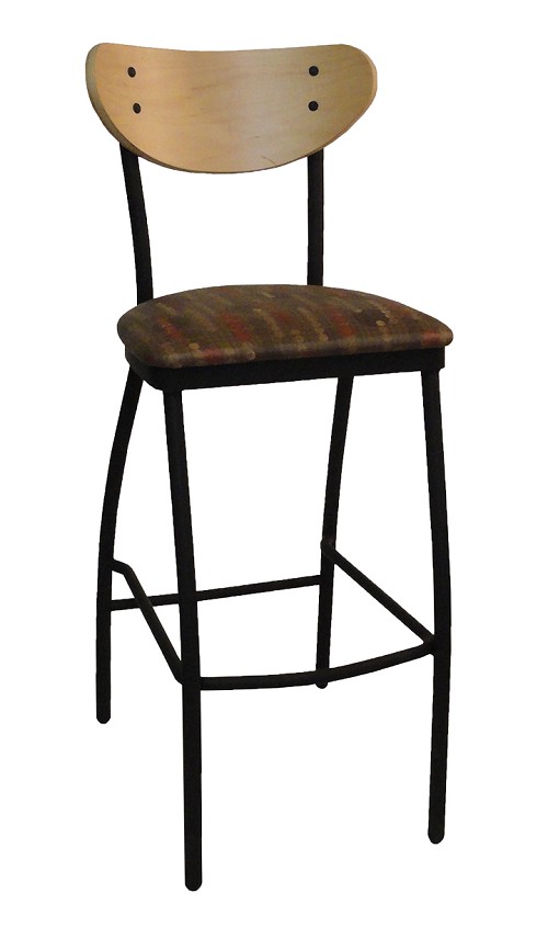 Vitro MAD-1100 BS - Cafe Collection Epholstered Stool, 43'H, Beechwood Back, Grade 5 