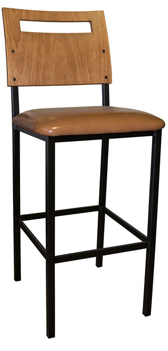 Vitro PLM-1100 BS - Palmer Series Back Stool with Upholstered Seat Pad 