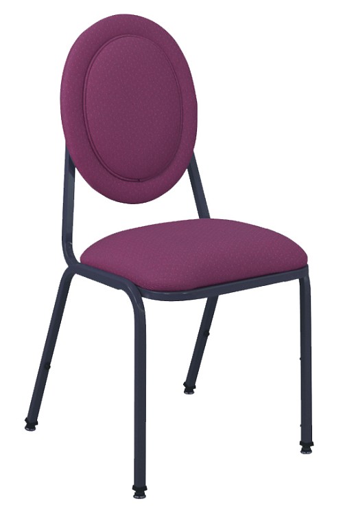 Vitro X-18 LSIB - Stacking Chair, Grade 5 Fully Upholstered, Round Inset Back 