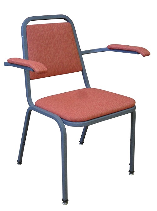 Vitro X-23 AR - Stacking Chair, Grade 5 Fully Upholstered, Straight Back Arm 