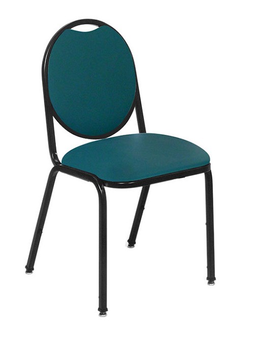Vitro X-37 LS - Stacking Chair, Oval Back, 2' Pulled Seat, Grade 5 Fully Upholstered 