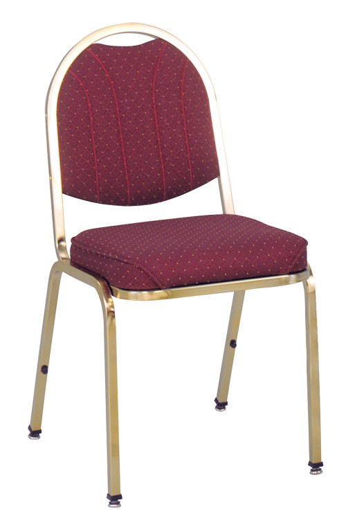 Vitro X-45 WFCB - Stacking Chair, Grade 5 Fully Upholstered, Arched Channel Back 