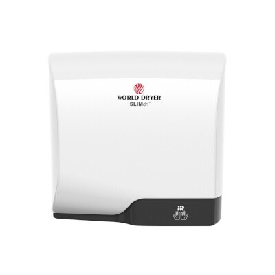 World Dryer L974A - SLIMdri Hand Dryer, Aluminum, White 