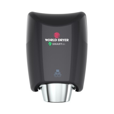 World Dryer K162P2 - SMARTdri Hand Dryer, Aluminum, Black 