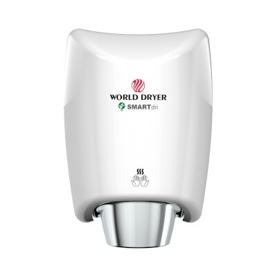 World Dryer K974P2 - SMARTdri Hand Dryer, Aluminum, White 